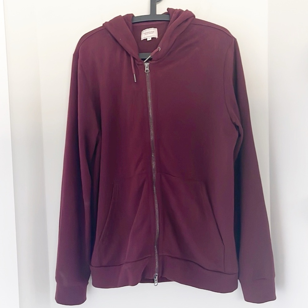 Frank & Oak Maroon Hoodie Size Extra Large